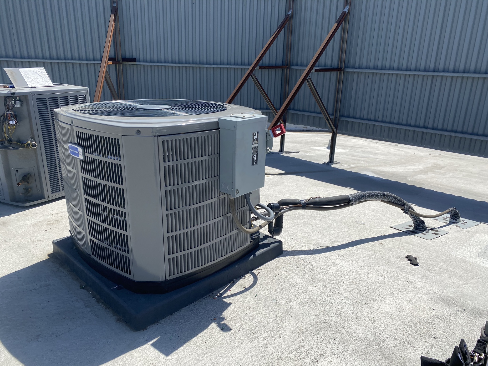 Rooftop HVAC equipment detail